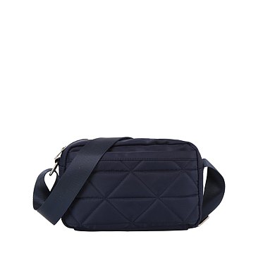 Quilted Nylon Boxy Crossbody Bag