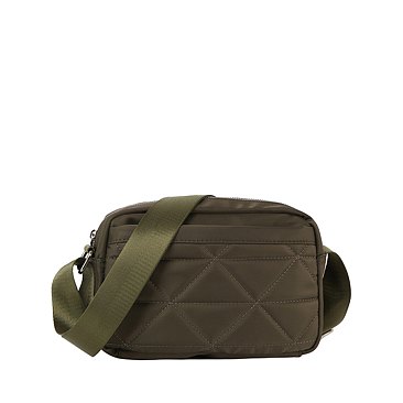 Quilted Nylon Boxy Crossbody Bag