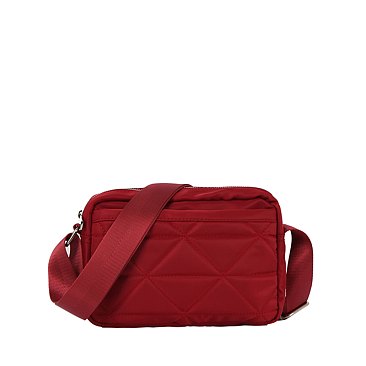 Quilted Nylon Boxy Crossbody Bag