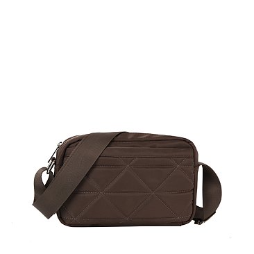 Quilted Nylon Boxy Crossbody Bag