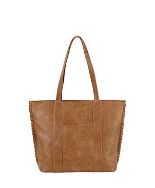 Whipstitch Front Pocket Shopper