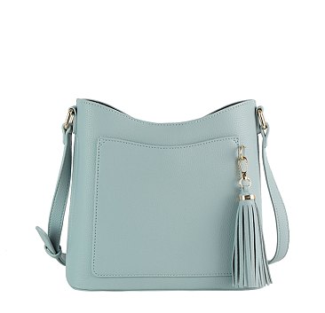 Front Pocket Tassel Crossbody Bag