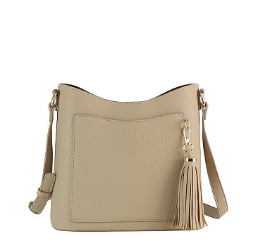 Front Pocket Tassel Crossbody Bag