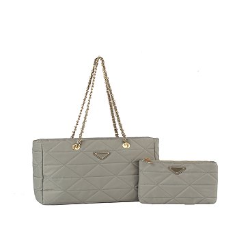 Quilted Nylon 2-in-1 Satchel