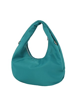 Fashionable Nylon Hobo Bag With Crossbody Strap