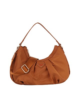 Scrunched Dumpling Nylon Daily Hobo Bag