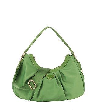 Scrunched Dumpling Nylon Daily Hobo Bag