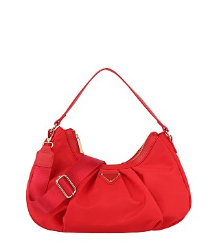 Scrunched Dumpling Nylon Daily Hobo Bag