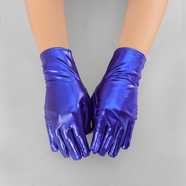 Trendy Shiny metallic Wrist length gloves