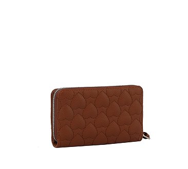 Quilted Heart Bi-fold Wallet Wristlet