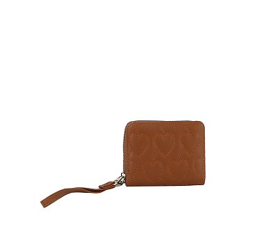 Quilted Heart Bi-fold Wallet Wristlet