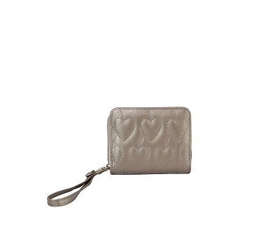 Quilted Heart Bi-fold Wallet Wristlet