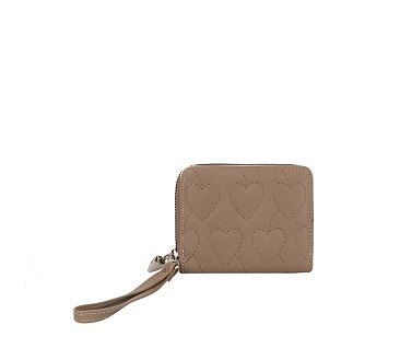 Quilted Heart Bi-fold Wallet Wristlet