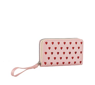 Heart Bi-fold Wallet Wristlet