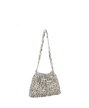 Metallic Mesh Shoulder Bag