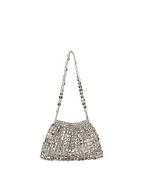 Metallic Mesh Shoulder Bag