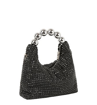 Rhinestone Covered Top Handle Satchel