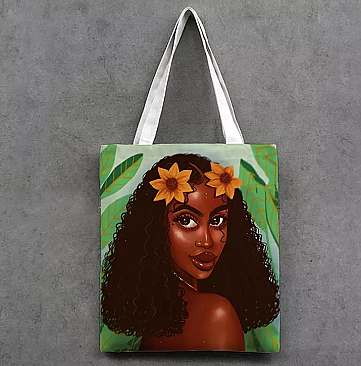 African American Woman Design Tote Bag