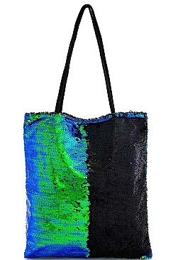 SOFT COLOR CHANGING SEQUIN TOTE BAG