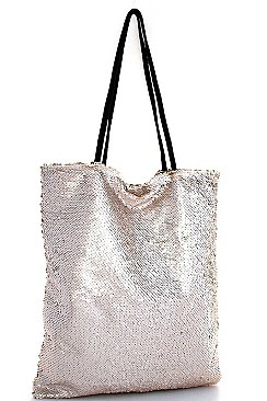 SOFT COLOR CHANGING SEQUIN TOTE BAG