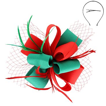 Classy Fascinator with Loopy Bow W/feather