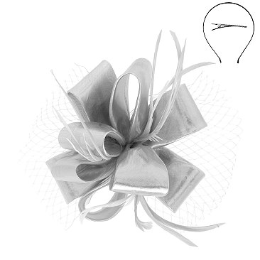 Classy Fascinator with Loopy Bow W/feather