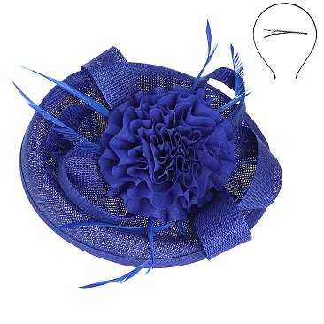 Rose Design Sinamay Fascinator