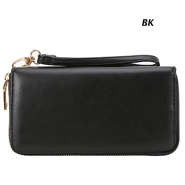 black plain wallet