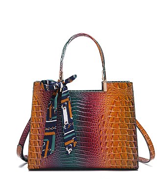 Tie-dyed 3 in 1 Croc Tote-Crossbody Bag