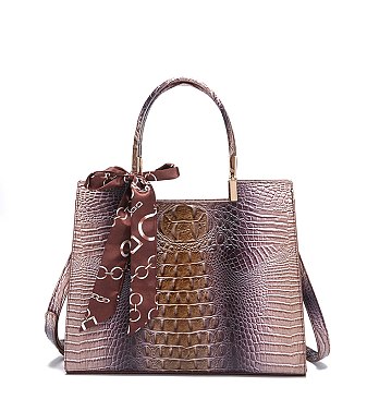 Tie-dyed 3 in 1 Croc Tote-Crossbody Bag