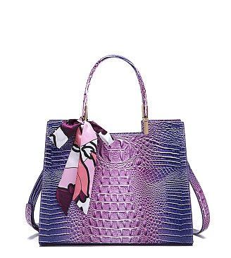 Tie-dyed 3 in 1 Croc Tote-Crossbody Bag