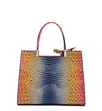 Tie-dyed 3 in 1 Croc Tote-Crossbody Bag