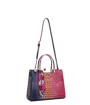 Tie-dyed 3 in 1 Croc Tote-Crossbody Bag