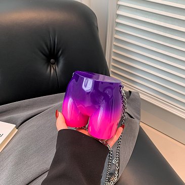 Acrylic Sexy Butt Gradient Handbag