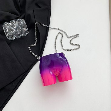 Acrylic Sexy Butt Gradient Handbag