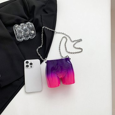 Acrylic Sexy Butt Gradient Handbag