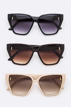 Pack of 12 CAT EYE SQUARE SUNGLASSES SET