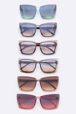 Pack of 12 CAT EYE OVERLAY ICONIC SUNGLASSES SET