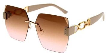 Pack of 12 Rimless Box Chain Sunglasses