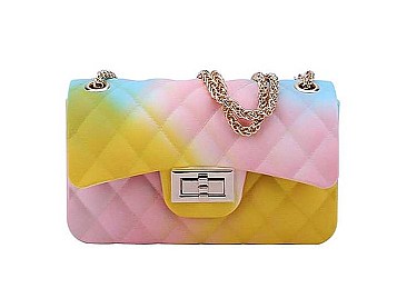 CUTE MODERN TENDER RAINBOW JELLY CROSSBODY BAG