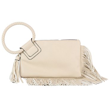 Fringe Cuff Clutch Tassel Wristlet Clutch