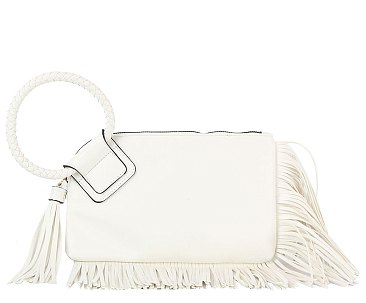 Fringe Cuff Clutch Tassel Wristlet Clutch