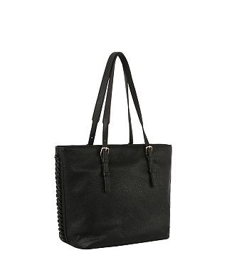 Braided Side Detail Everyday Tote Bag