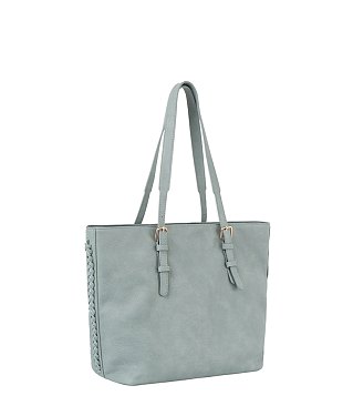 Braided Side Detail Everyday Tote Bag