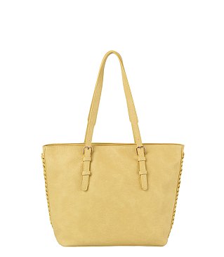 Braided Side Detail Everyday Tote Bag