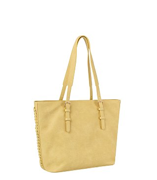 Braided Side Detail Everyday Tote Bag