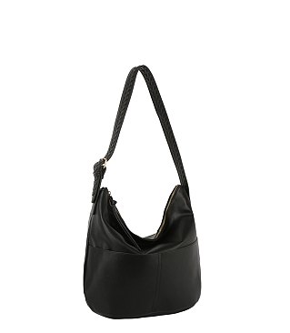 Wide Front Pocket Daily Leather Tote