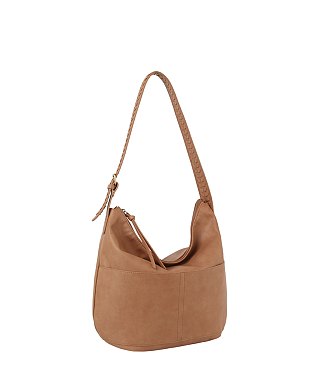 Wide Front Pocket Daily Leather Tote