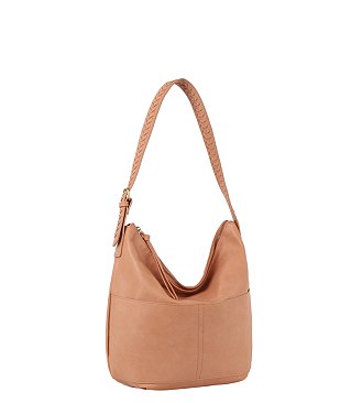 Wide Front Pocket Daily Leather Tote