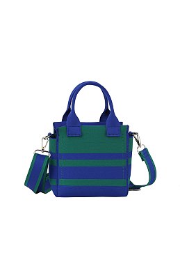 Stripe Canvas Tote Satchel